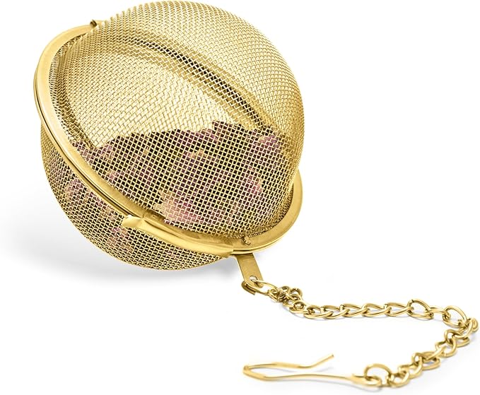 Pinky Up Small Ball in Gold Tea Infusers