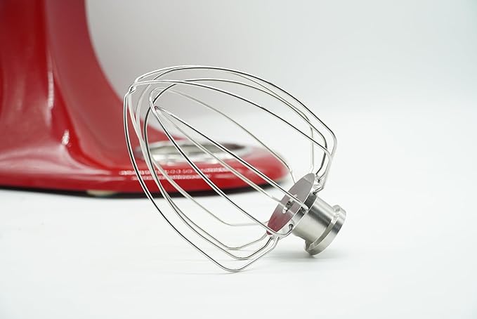 6-Wire Whip Compatible with 4.5-5Qt Kitchenaid Tilt Head Stand Mixer, Replacement for Kitchenaid whisk attachment for stand mixer K45WW, Stainless Steel, Dishwasher Safe(1 Pack)