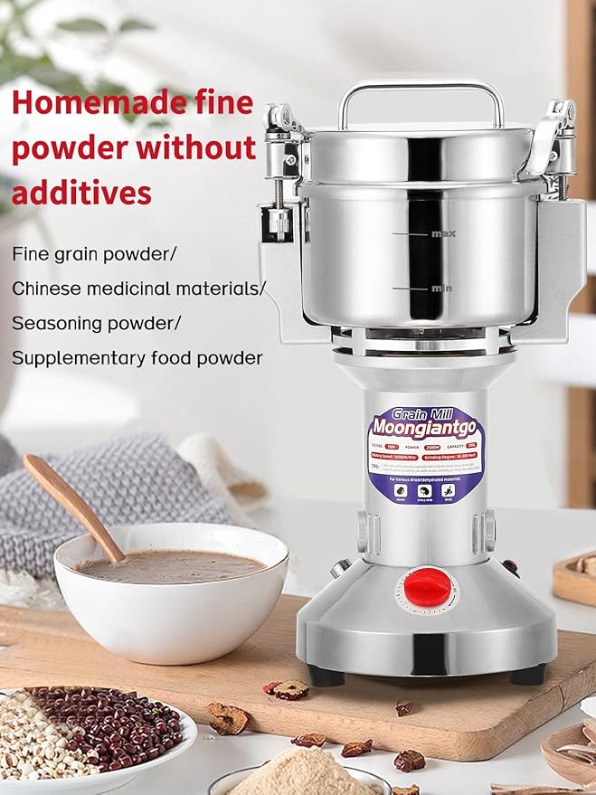 Moongiantgo Mini Coffee Grinder + 300g Electric Grain Mill