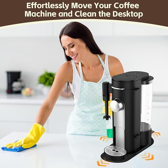 Sliding Mat for Ninja Single Serve Coffee Maker PB051 & PB041, Smooth Glide with Anti-Slip Base, with Hanging Strap, Clean Easily, Protects Kitchen Countertop, Sturdy Mat for Ninja PB051 and PB041