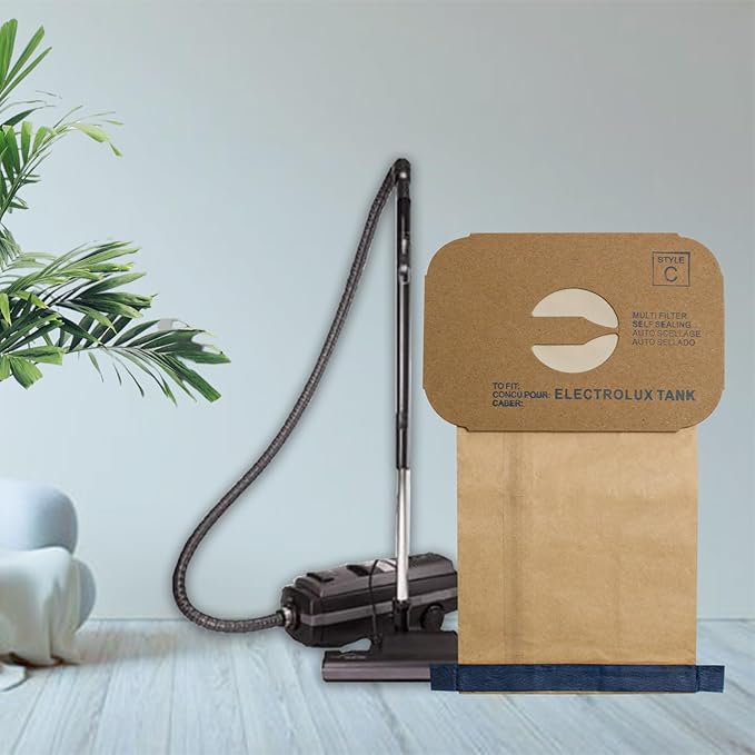 Purzest 24 Pack Canister C Vacuum Sweeper Bags Replacement Style C Bags For Electrolux Type C Canister Vacuums