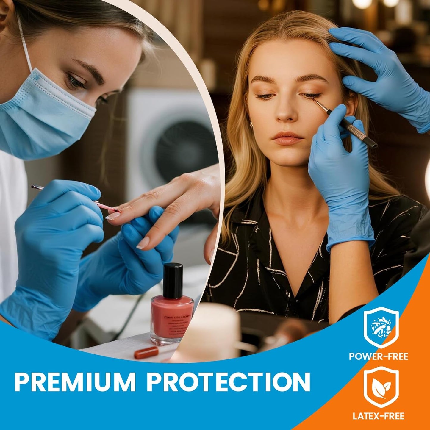 Nitrile Exam Gloves 6mil – Latex-Free, Powder-Free, Textured for Cleaning and Food Handling (Blue of 1000, X-Large)