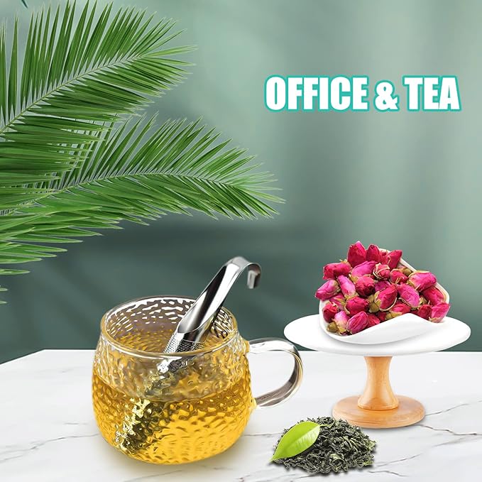3 Pcs Tea Infuser and 1 Brush, tea diffusers for loose teaTea Infuser for Loose Tea Leaf, Coffee, Spices, Seasonings,Tea Infusers Pen with Hook