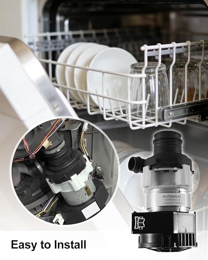 WD26X23258 Dishwasher Circulation Pump Assembly Fit for GE Dishwasher, Replace WD26X22285 WD26X22826 WD26X22518 EAP11772000, Powerful Water Pressure