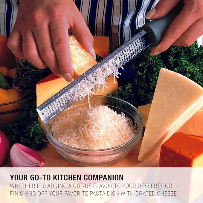 Microplane Classic Twin Pack - 12" Black Zester Grater with Surgical-Grade Stainless Steel Blade