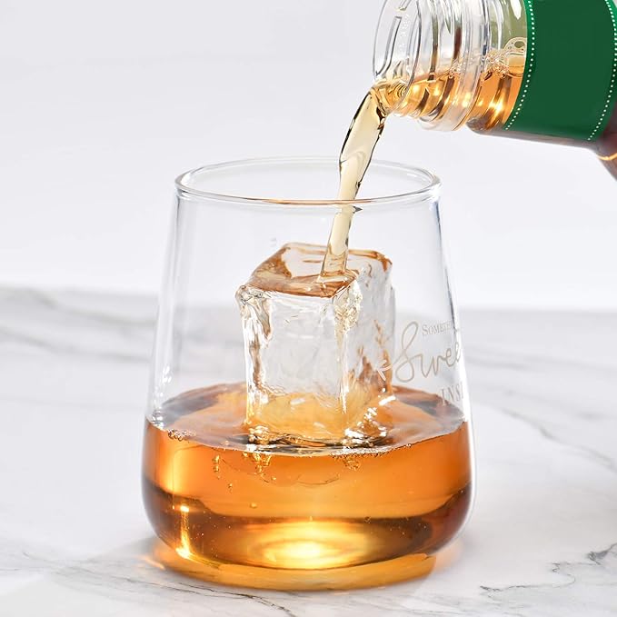 Clear Ice Cube Maker Silicone - Crystal Clear 2 Inch Ice Cube Tray,10 Large Ice Cubes Mold for Whiskey and Cocktail