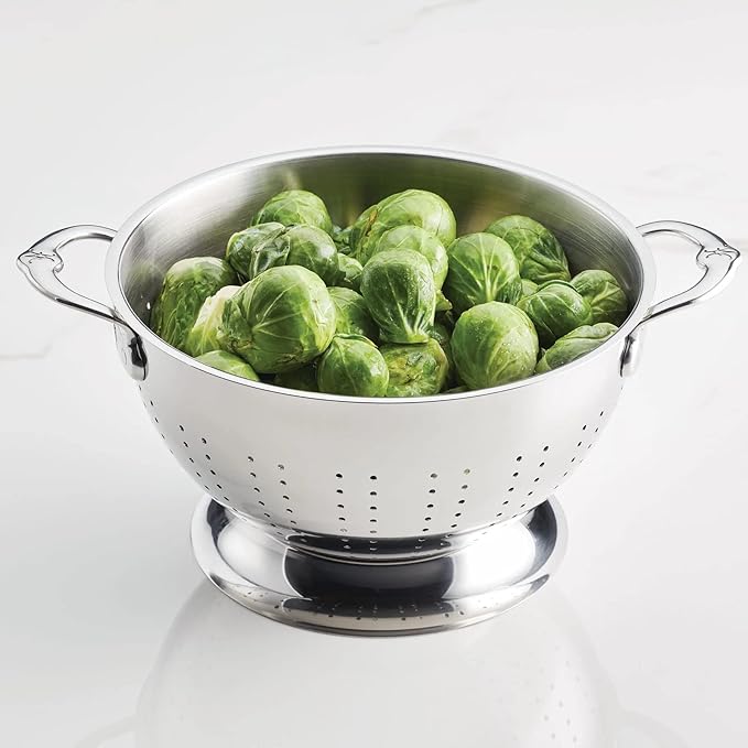 Hestan Provisions – 2-Piece Stainless Steel Colander Set – 3 & 5 Quart, Nesting Design
