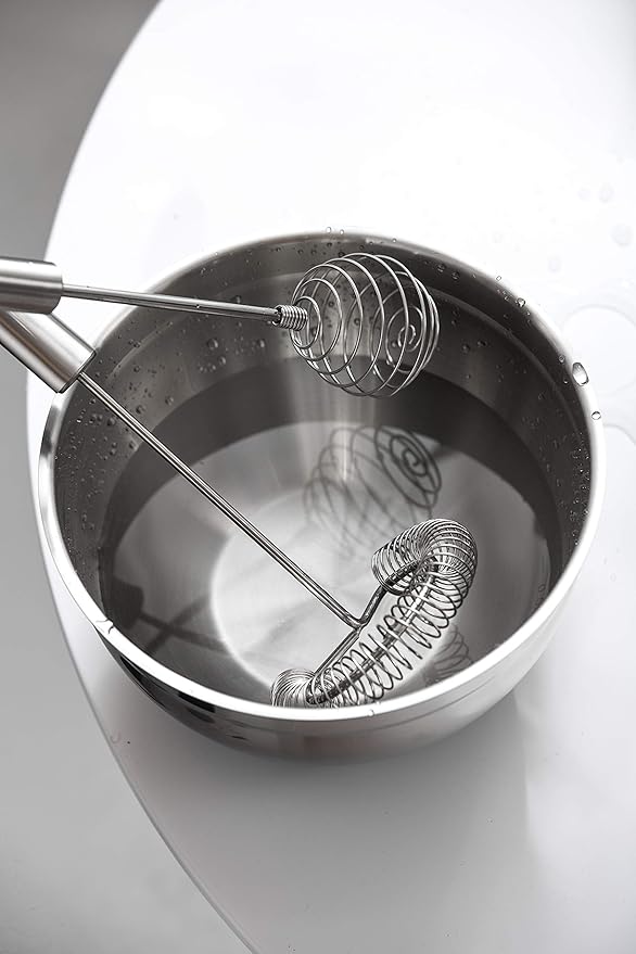 Whisk,Spiral Whisks Egg Beater for Blending Mixing Stirring, Non-Stick Stainless Steel Whisk,11.2 inch