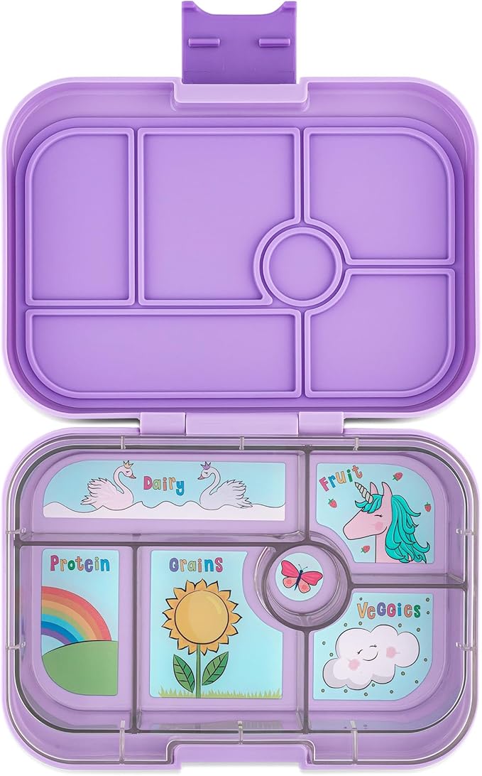 Yumbox Original Leakproof Bento Lunch Box Container for Kids (Lavande Purple Unicorn)