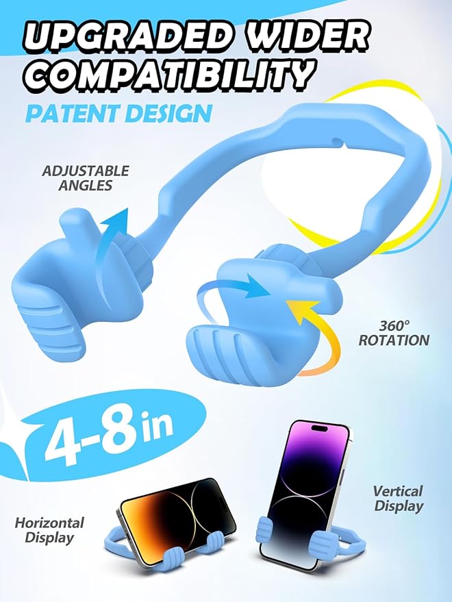 Stocking Stuffers for Teen Boys Girls Kids Christmas: Thumbs Up Lazy Phone Stand Holder Gift for Men Women Adults Funny Gadgets Teenage Dad Father Mom Husband Wife Who Have Everything Cute Things