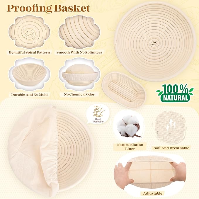 Sourdough Starter Kit with Dutch Oven, Sourdough Bread Baking Supplies, Sour Dough Starter Kits, Sourdough Accessories, Sour Dough Tools Sourdough Tools Kit Dutch Oven for Sourdough Bread Baking