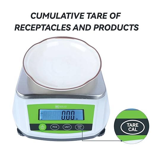 U.S. Solid Precision Balance, 5000g/11lb x 0.01g Analytical Digital Lab Scale, 5.6" x 7.6" Rectangular Pan, Piece Counting, 19 Weighing Units, 100-240V AC, Kitchen, Jewelry, Scientific Use