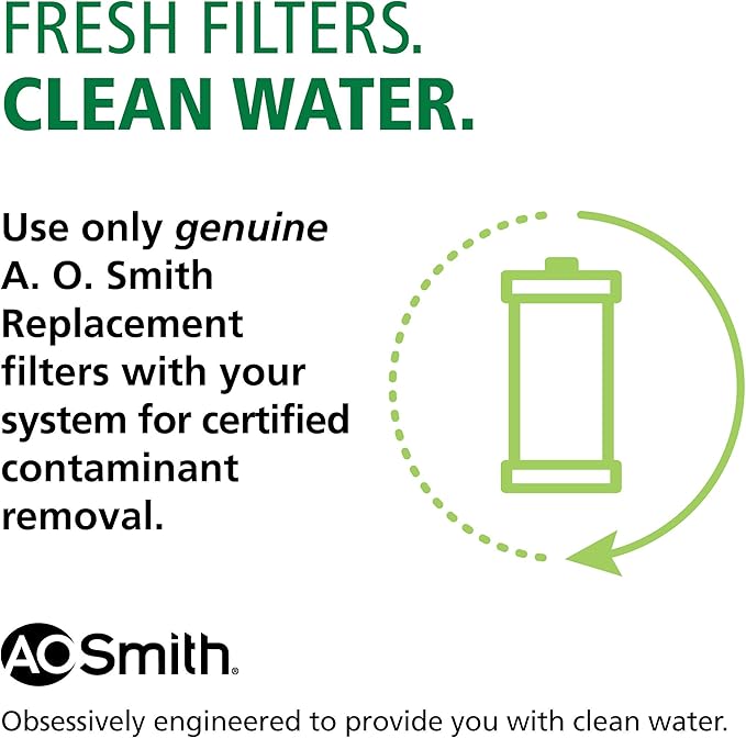 AO Smith 2.5"x10" 5 Micron Sediment Water Filter Replacement Cartridge - 2 Pack - For Whole House Filtration Systems - AO-WH-PREV-R2