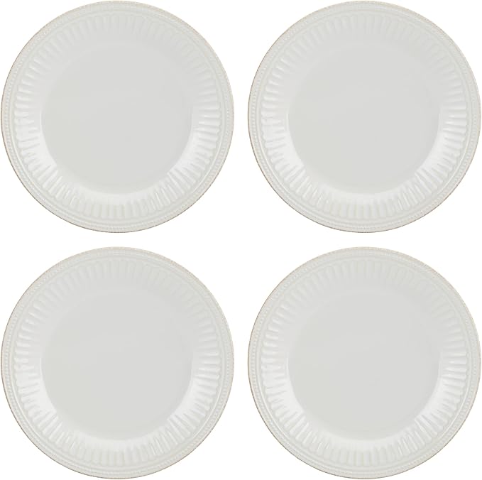 Lenox 895721 French Perle Groove Dinner Plates, Set Of 4