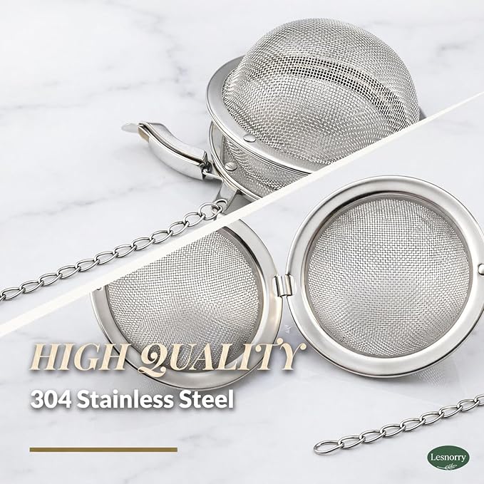 Calico Cat Tea Infuser Set - Adorable Tricolor Kitty Hook, Fine Mesh Loose Leaf Tea Steeper, Stainless Steel, No Mess, 1 Pack (Brushed Silver)