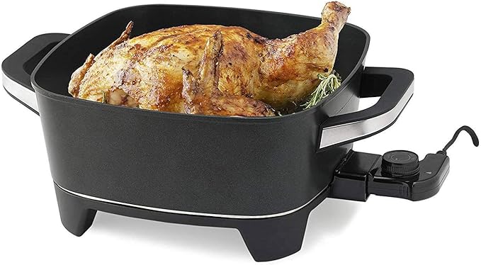 NESCO ES-12, Extra Deep Electric Skillet, Black, 12 inch, 1500 watts