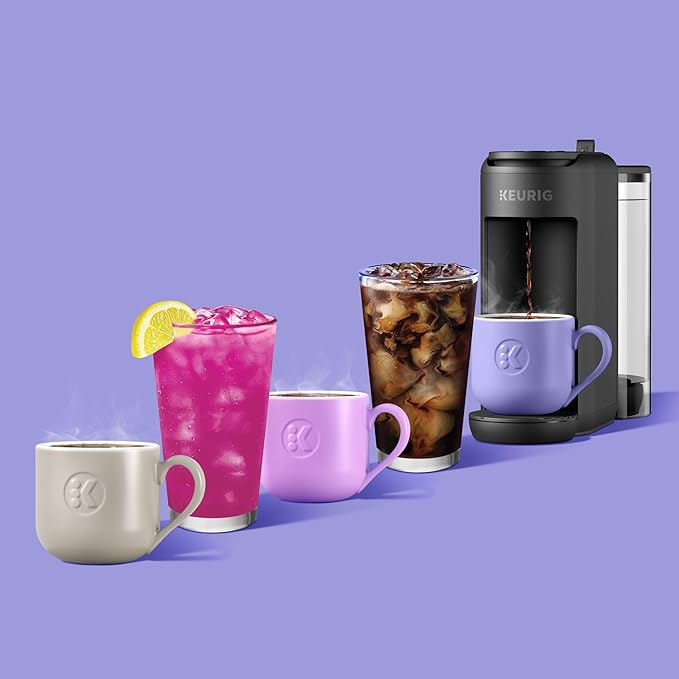 Keurig K-Mini Mate Plus Single-Serve K-Cup Pod Coffee Maker, Compact, 3 Cup Sizes, Brew Over Ice and Strong Button Features, 50 oz Removable Reservoir, Wild Orchid