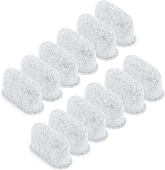 12 Pcs Espresso Machine Filters Replacement for Cuisinart, Activated Charcoal Carbon Coffee Water Filter Cartridges Pods Replacement Compatible with All Cuisinart Coffee Makers Parts Accessories