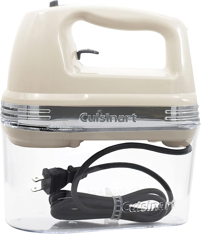 Cuisinart Power Advantage Plus 9-Speed Hand Mixer, 220W-Motor Hand Blender Electric Mixer with 9 Speed Settings, XL Dishwasher-Safe Beaters, 3 Low Mixing Speeds, Storage Case, Cream