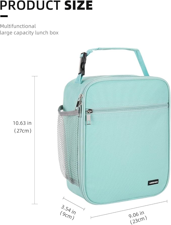 Lovoeo Lunch box Lunch bag for men women Insulated Lunchbox Lunch bags for Work Picnic Travel (baby blue)