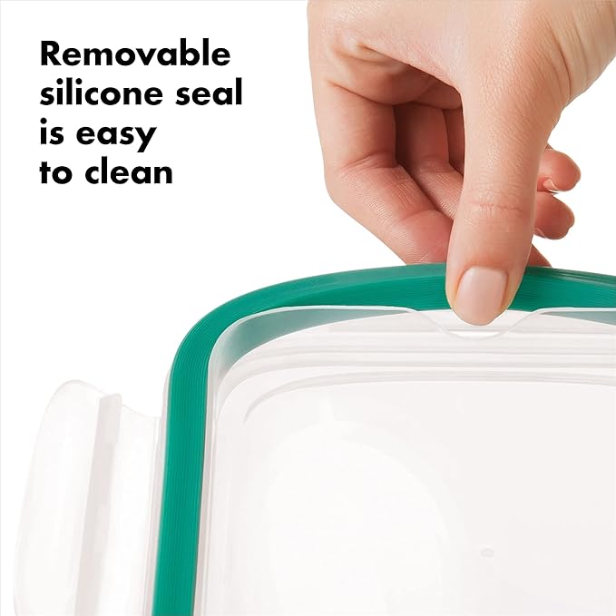 OXO Glass Food Storage Container, Rectangle, 1.6 Cup | Smart Seal | Leakproof | Pack of 2