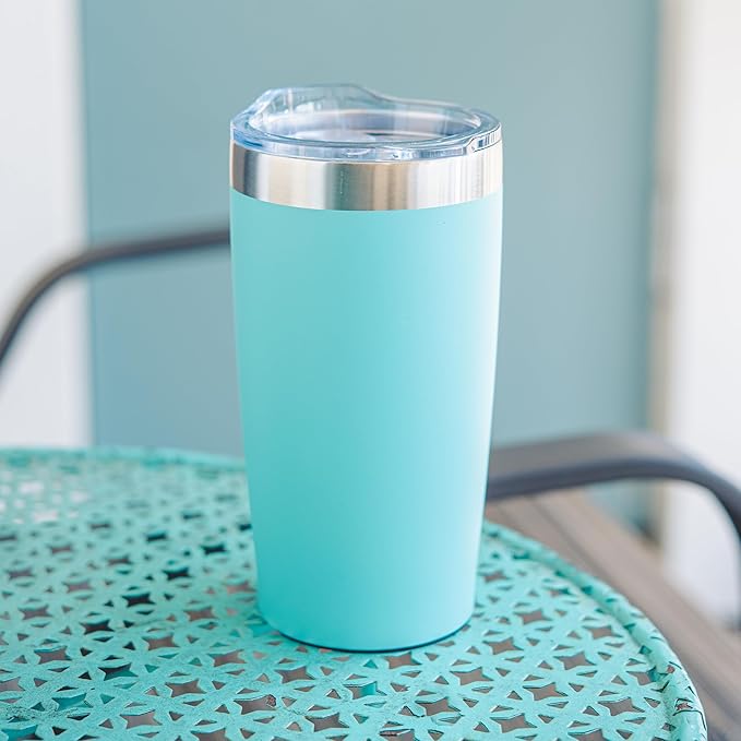 6 Ct of 20 Oz Two-Tone Himalayan Stainless Steel Tumbler with Lid – Red – Customizable Insulated Cups for Water, Coffee, Hot & Iced Drinks – Great for DIY, Events, Work