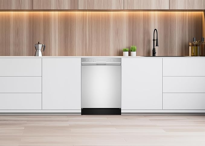 Sharp SDW6506JS 24-inch Stainless Steel Dishwasher, 49 dB, Third Rack, 12 Place Settings, Front Touch Controls