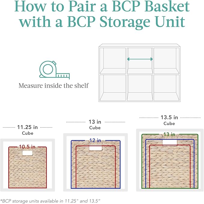Best Choice Products 10.5x10.5in Pack of 5 Cube Storage Baskets, Water Hyacinth Multipurpose Collapsible Organizers, Handwoven Laundry Totes for Laundry, Living Room, Kids Room & Nursery - Chestnut