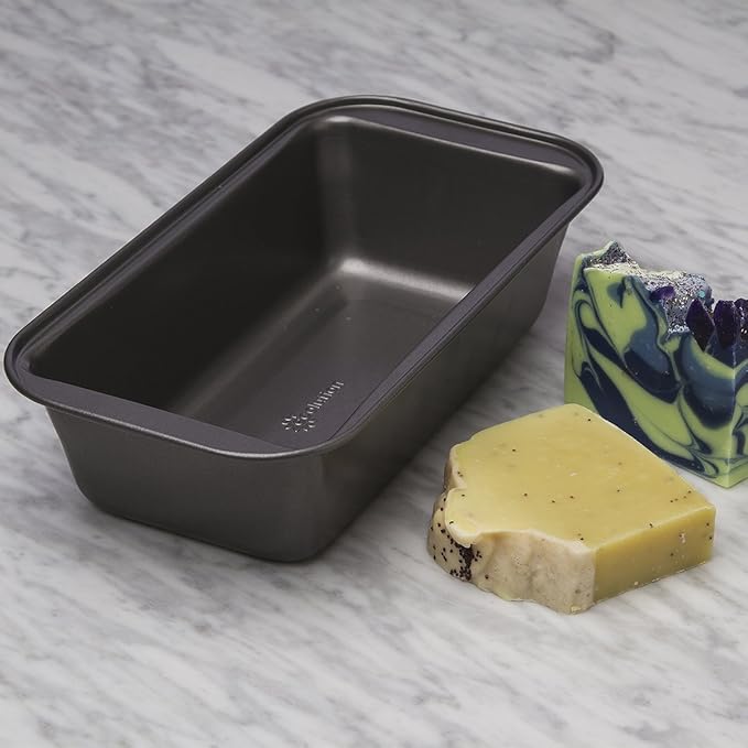 Ecolution Bakeins Large Loaf Pan – PFOA, BPA, and PTFE Free Non-Stick Coating – Heavy Duty Carbon Steel – Dishwasher Safe – Gray – 9.25” x 5.125” x 2.75”