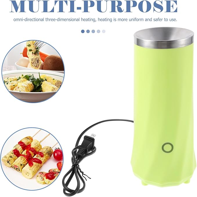 Automatic Electric Egg Roll Maker Mini Sausage Cooker Nonstick Vertical Roll Machine 110v Compact Kitchen Appliance for Breakfast Cooking Random Color