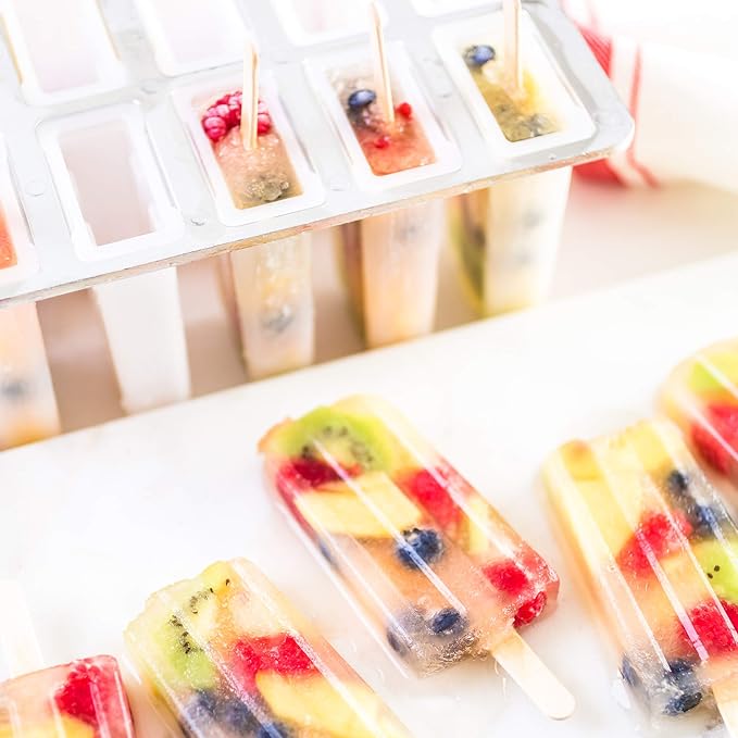 Fox Run Frozen Popsicle Maker Ice Pop Mold, with 24 Sticks, BPA-Free