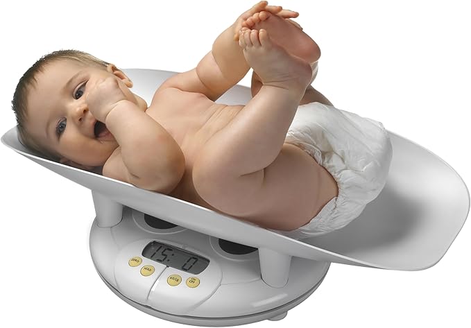 Salter Electronic Baby and Toddler Scale - Digital Infant Scale with Removable Tray, 44 lb Capacity, Hold Function and Zero Tare Feature for Accurate Weight Tracking