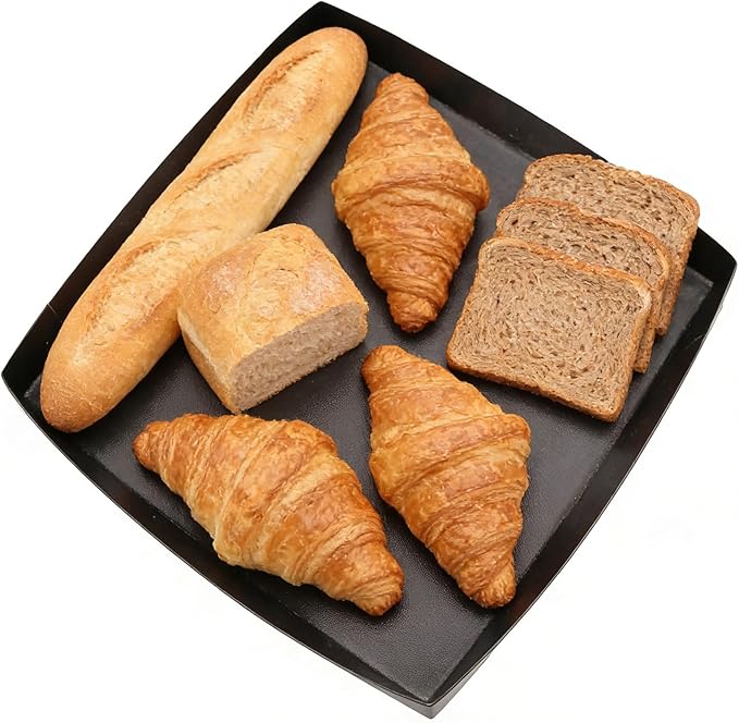 Professional-Grade 2-Pack PTFE Solid Oven Baskets, 11x11x1 Inch Non-Stick Solid Oven Trays for Commercial Kitchens & High-Volume Cooking