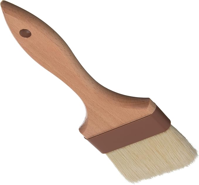 SPARTA 4037600 Boarhair Basting Brush, Flat Brush with Flat Brushhead, 9.25"L x 4"W, Wood Handle (Pack of 12)