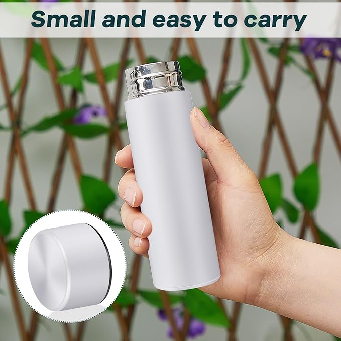 Irenare 5oz Mini Water Bottle Mini Insulated Stainless Steel Bottle Purse Water Bottle Cute Leak Proof Flask Keeps Drink Cold and Hot for Purse Women(White,1 Piece)
