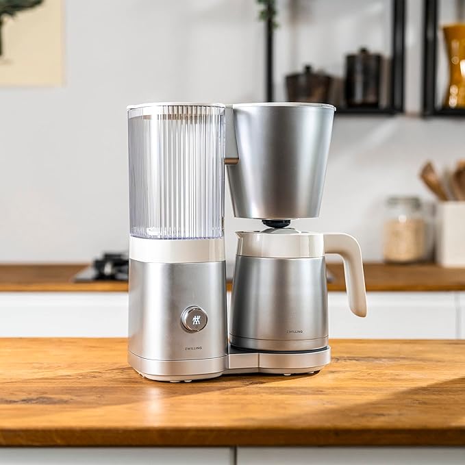 ZWILLING Enfinigy Drip Coffee Maker with Thermo Carafe 10 Cup, Awarded the SCA Golden Cup Standard, Silver