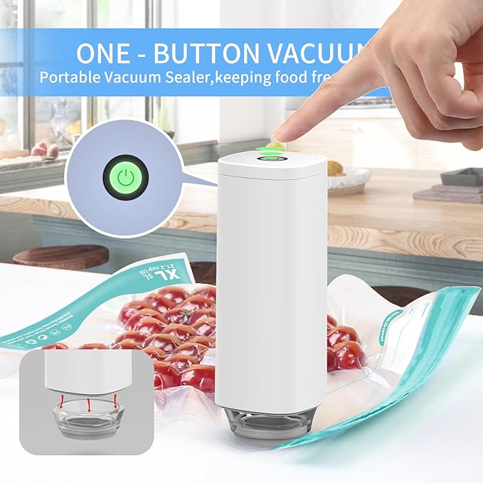 3 Containers, 10 Reusable Food Saver Sealer Bags,4 Sealing Clips,& 1 Electric pump, With electric pump, operation is more convenient