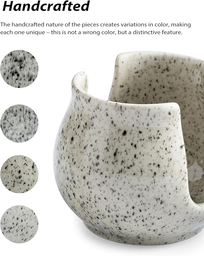 Sponge Holder for Kitchen Sink, Ceramic Dish Sponge Dish Rack Scrubby Caddy Kitchen Organizer Cute Sink Caddy Organizer, Farmhouse Decor, Speckled Glaze