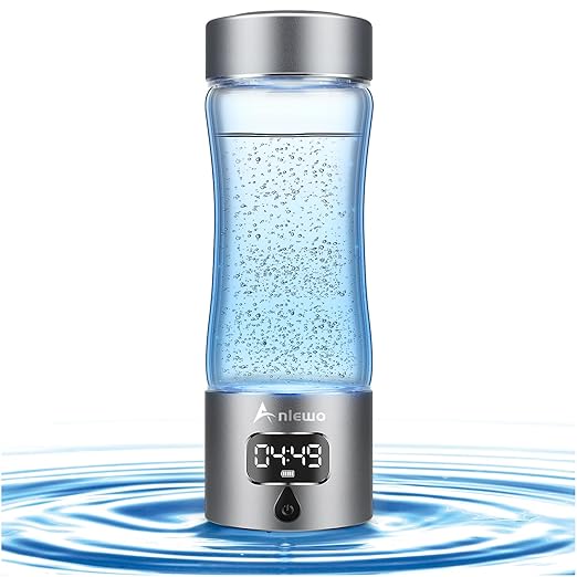 Hydrogen Water Bottle Generator with SPE/PEM Technology, 5000PPB,Portable Rechargeable Hydrogen Water Ionizer Machine for Home,Office, Gym,Travel -Gift for Holidays