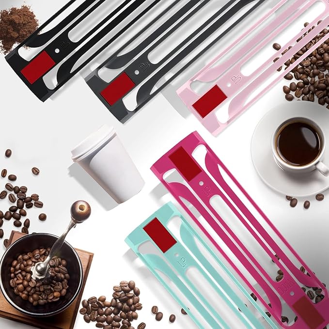 K Cup Holder for Keurig: Coffee Pod Holder for Counter Small Space - Kcup holder for Wall Mount (4, Rose Red)