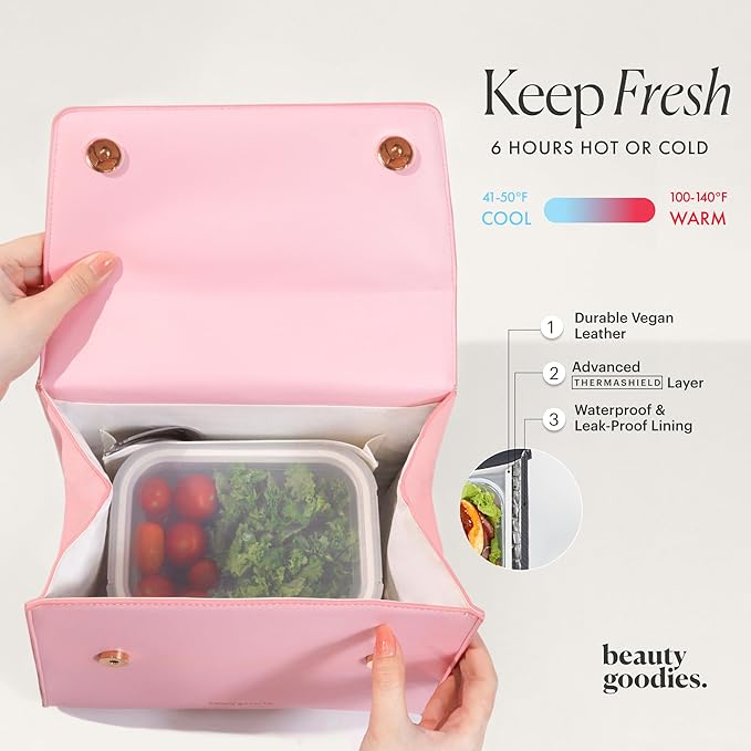 Cute Pink Lunch Bags for Women, Adult Lunch Box for professionals, Lunch Bag Women Insulated Tote Purse, Womens Lunch Bags for the office, Teacher and Nurses and Professionals. makes a great gift !