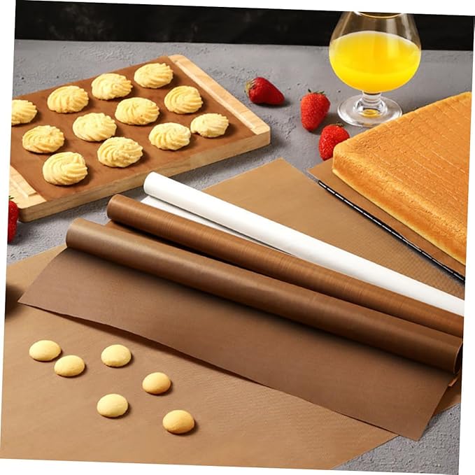 4 Sheets Heat Resistant Non-stick Baking Mat Thick Reusable Oven Liner for Half Pan Multipurpose Pastry Pad for Kitchen Bakery Heat Press Transfers and Craft Projects