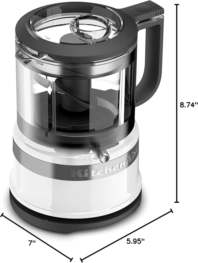 KitchenAid KFC3516WH 3.5 Cup Food Chopper, White (Pack of 2)