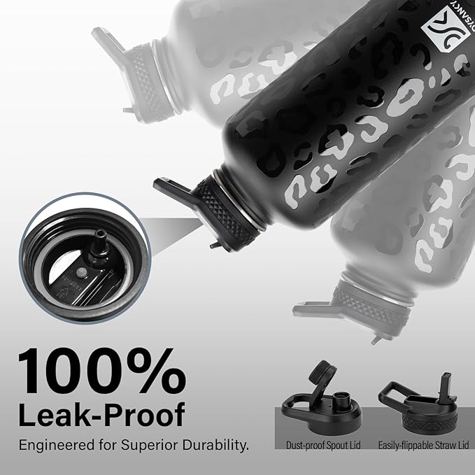 DYSANKY Insulated Water Bottle | Thickened Stainless Steel for Gym and Hiking with Straw, Carrier Bag, Handle Strap | BPA-Free 87 oz