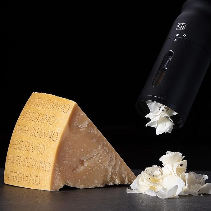 Grater Rain Cheese Grater Lower Housing, Heavy Duty Electrical Cheese Grater for Kitchen with 3 Interchangeable Blades, Dishwasher & Refrigerator Friendly Easy to Use Cheese Shredder