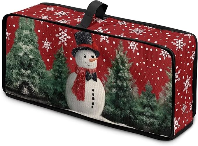 Christmas Snowman Toaster Cover 2 Slice Red Xmas Party Slim 2 Slice Toaster Cover Easy to Fold and Carry, Heat-Resistant Dustproof Kitchen Appliance Protector