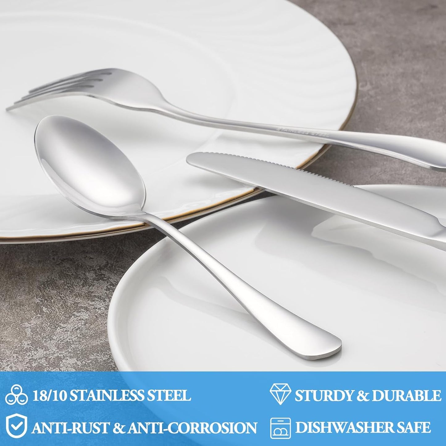 8 Pcs Teaspoons Set, Food Grade Stainless Steel Tea Spoons, Durable Small Spoons, Metal Dessert Spoon, Spoon Silverware for Home, Kitchen or Restaurant, Mirror Polished & Dishwasher Safe, 6.7-Inch