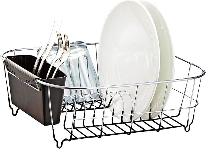 Neat-O Deluxe Chrome-Plated Steel Small Dish Drainers (Black)