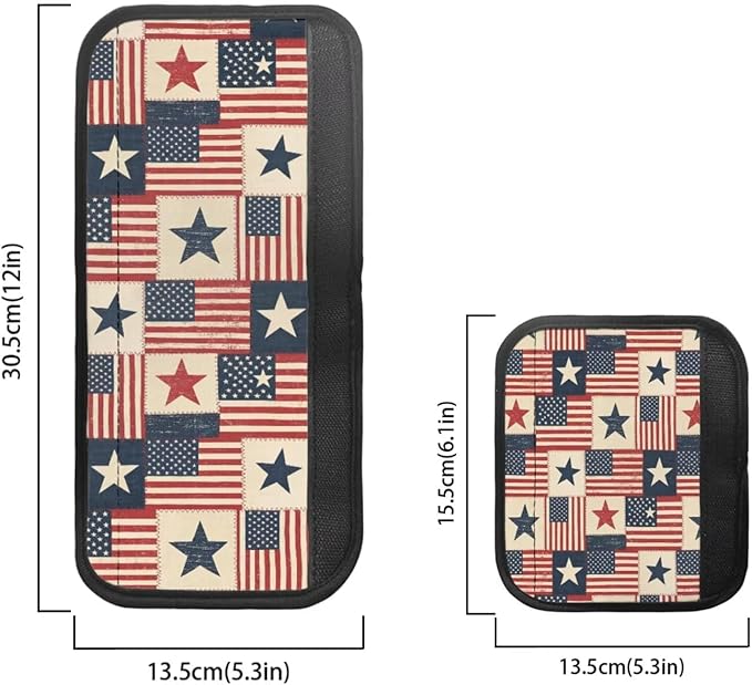 Novelty American Flag Fridge Door Handle Covers Set of 6, Non Slip Kitchen Appliance Decoration for Refrigerator Dishwashers Microwave for July 4th USA Independence Day Decor