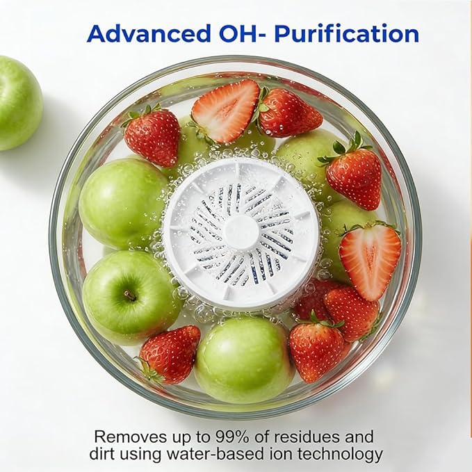 Fruit and Vegetable Cleaner Device,Portable USB Wireless Veggie Wash with Purification Technology,Periproduce Vegetable Cleaner,Portable Wireless Veggie Wash for Washing Fruits,Vegetables,Meat (Green)